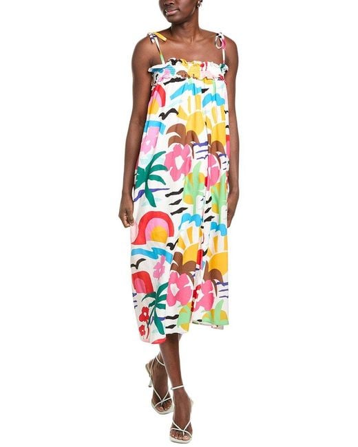 CROSBY BY MOLLIE BURCH White Pippa Midi Dress