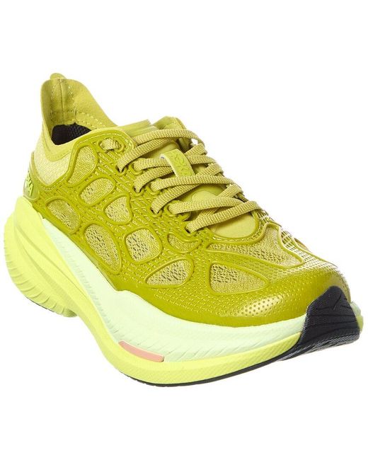 Hoka One One Yellow Mach X Caged Sneaker
