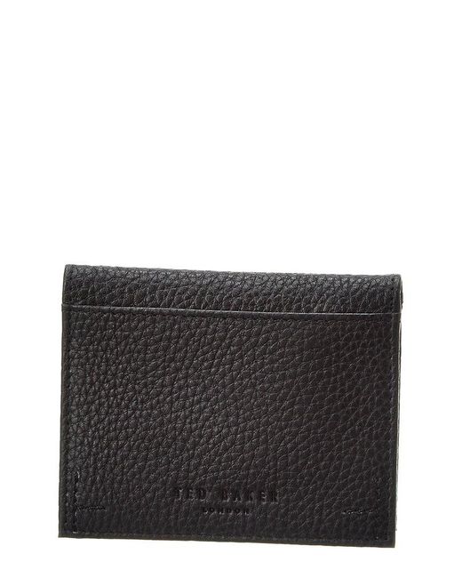 Ted Baker Black Pannal Color Leather Card Holder for men