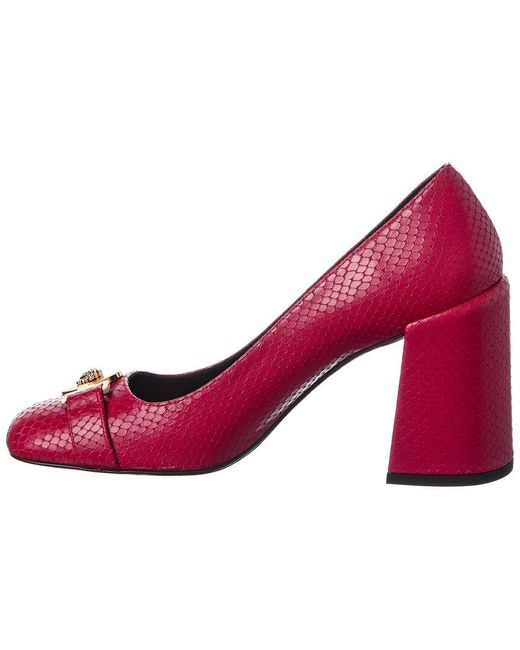 Versace Pink Medusa Leather Pump