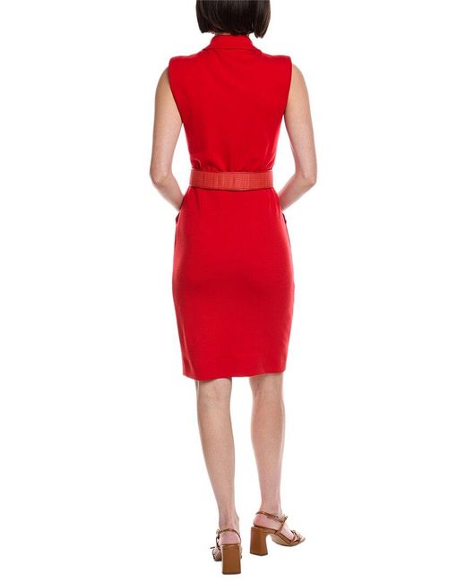 Akris Red Wool-blend Mini Dress