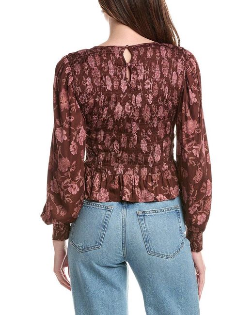 Saltwater Luxe Red Printed Blouse