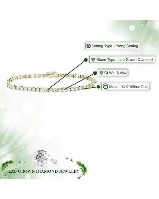 Amairah White 14K 6.00 Ct. Tw. Lab-Grown Diamond Tennis Bracelet