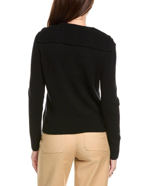 Kier + J Black Kier + J Sailor Collar Wool & Cashmere-Blend Cardigan
