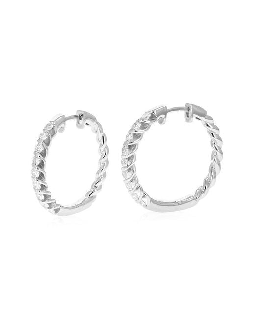 Amairah White 0.75 Ct. Tw. Lab-Grown Diamond Hoops