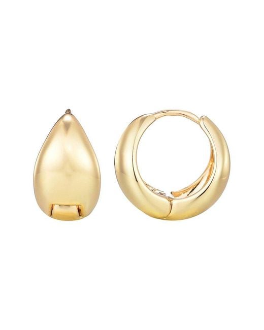Adornia Metallic 14K Plated Purse Hoop Earrings