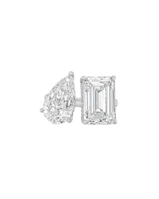 Diana M White Diana M. Platinum.00 Ct. Tw. Lab-Grown Diamond Two-Stone Ring