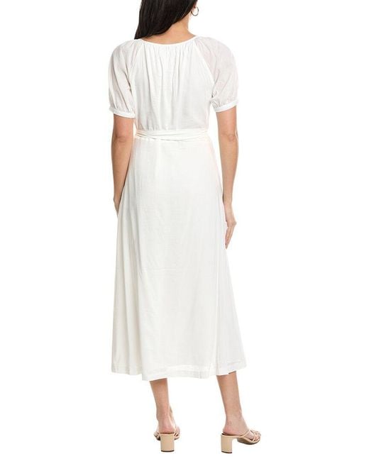Seraphin White Midi Dress