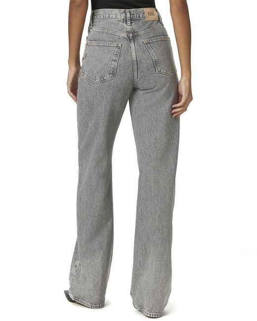 PAIGE Gray Sawyer Wide Leg Jean
