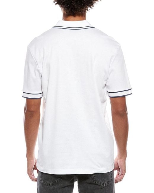 Boss White Parlay Polo Shirt for men