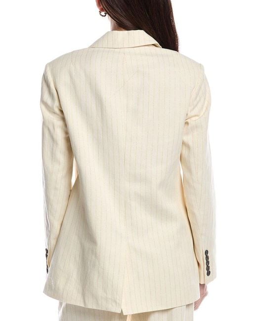 AllSaints Natural Payton Linen-Blend Blazer