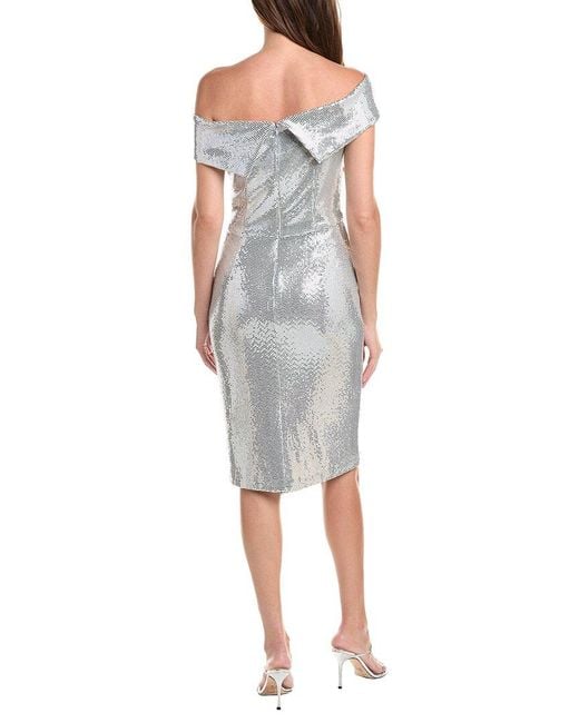 Issue New York White Sequin Sheath Dress