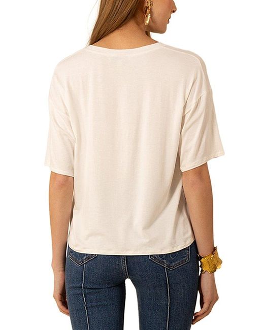 Hale Bob Red Silk-Blend Margo Knit Top
