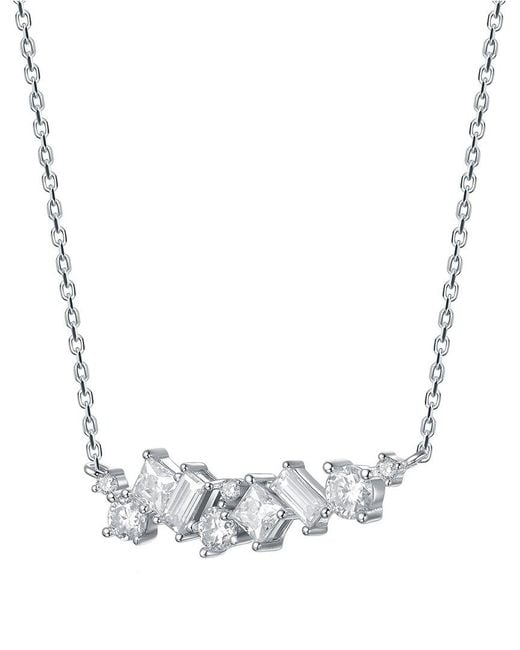 Genevive Jewelry Metallic Cluster Necklace