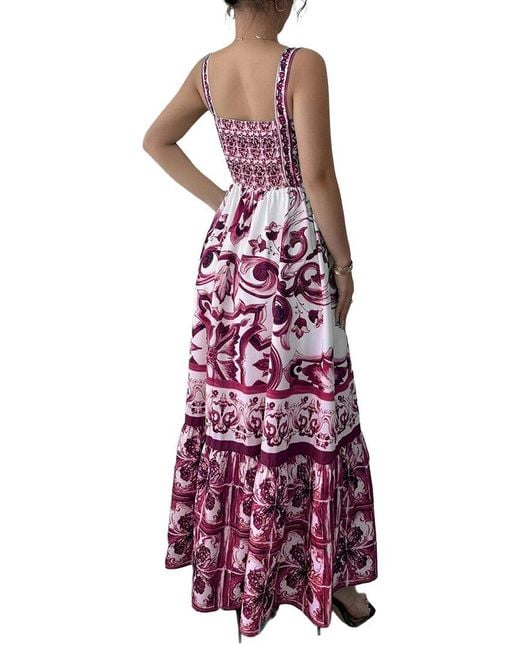 Linda Charm Purple Sleeveless Maxi Dress