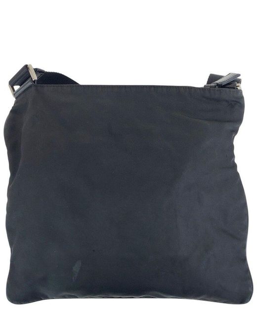 Prada Blue Tessuto Triangle Logo Messenger Bag (Authentic Pre-Loved)