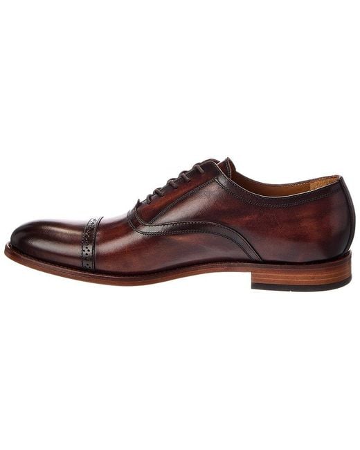Antonio Maurizi Brown Cap Toe Leather Oxford for men