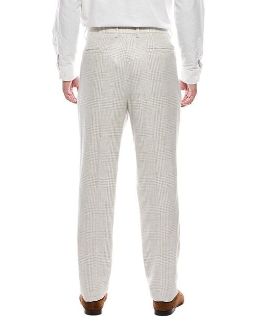 Brunello Cucinelli Gray Linen & Wool-Blend Trouser for men