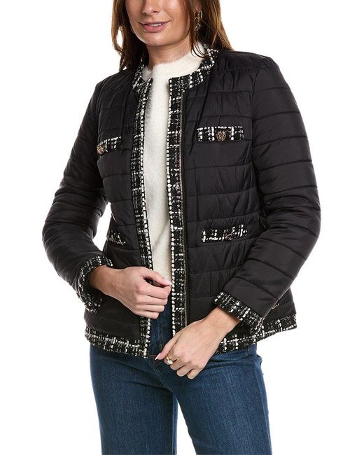 Anne Klein Quilted Jacket in Black Lyst Canada
