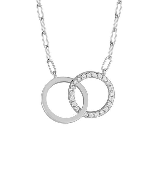 Glaze Jewelry White Silver Cz Double Necklace