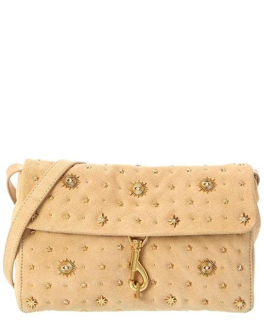Rebecca Minkoff Natural Edie Evil Eye Suede Crossbody