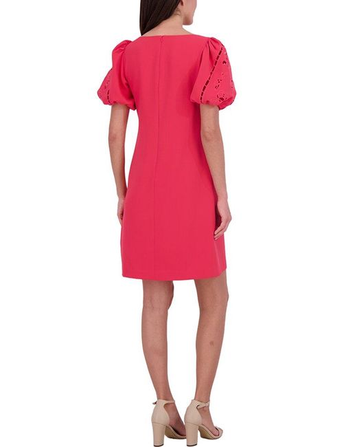 Vince Camuto Red Short Sleeve Solid Mini Dress
