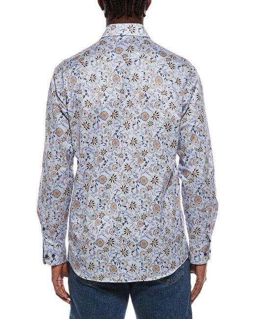 Eterna Blue Twill Shirt for men