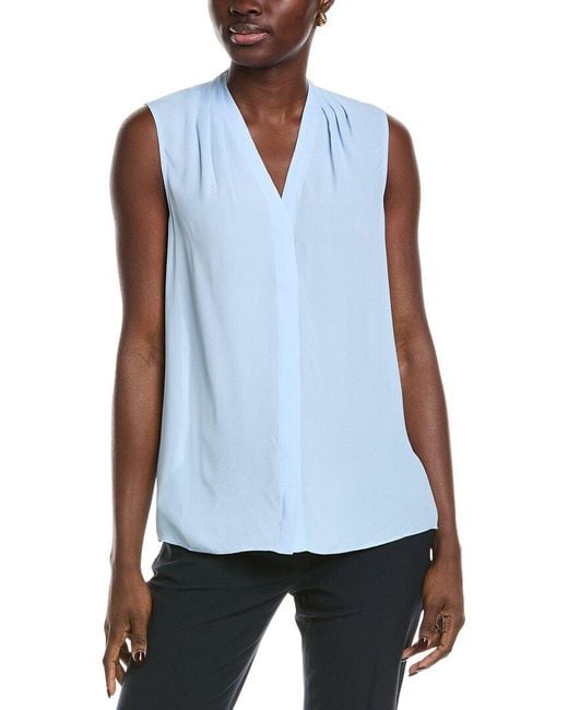 Brooks Brothers Blue Crepe Blouse