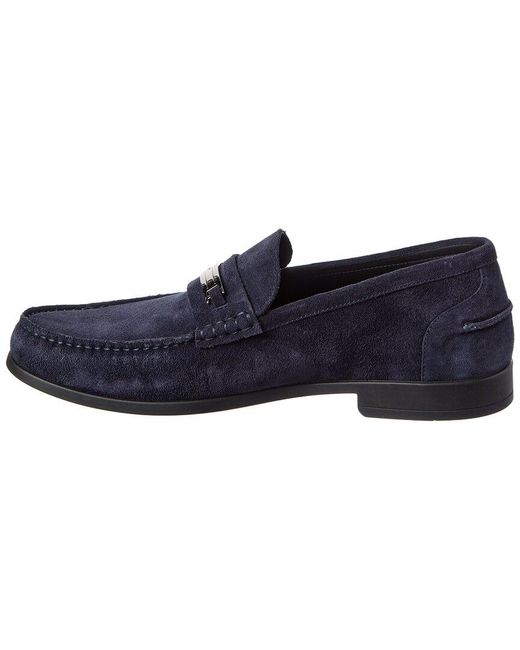 Bally Blue Cronus Suede Loafer for men