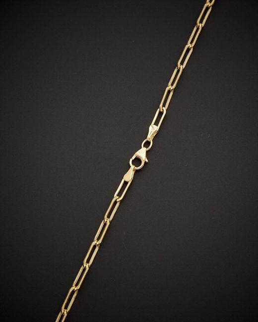 Italian Gold Black 18k Paperclip Chain Necklace