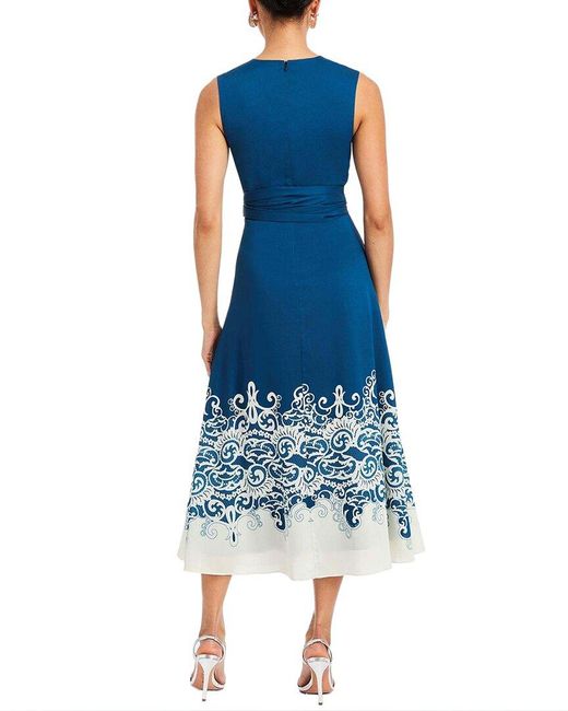 mestiza Blue Nolita Wrap Midi Dress