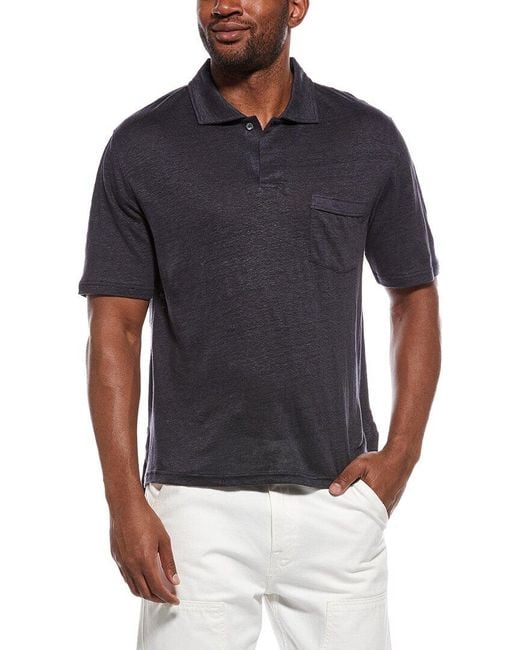 J.McLaughlin Blue Riva Linen Knit Top for men