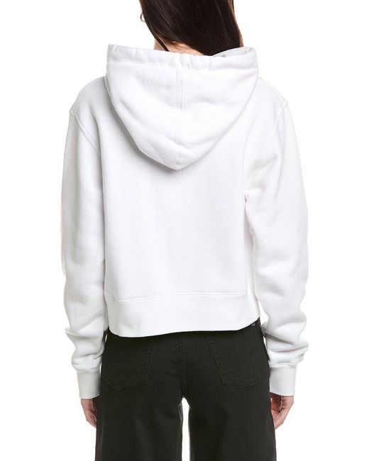 Palm Angels White Hooded Sweatshirt