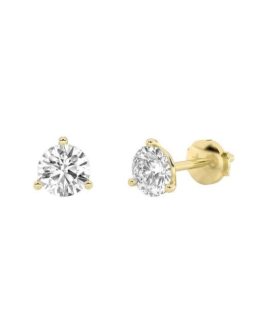 Lab Grown Diamonds Metallic 14K 2.50 Ct. Tw. Lab-Grown Diamond Earrings