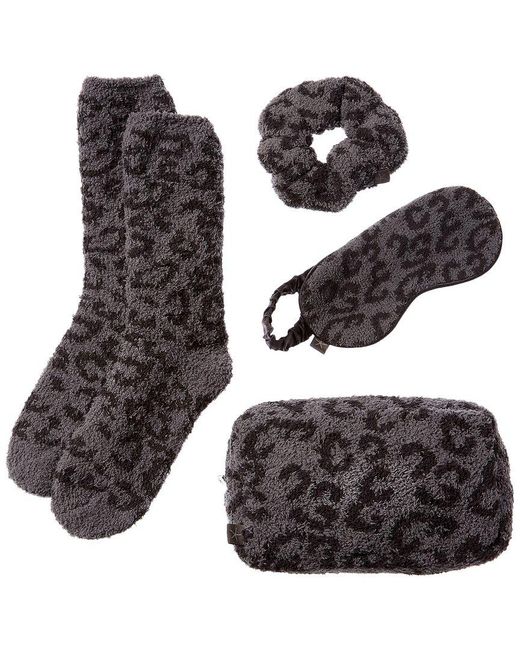 Barefoot Dreams Black Bitw Eye Mask Scrunchie & Sock Set