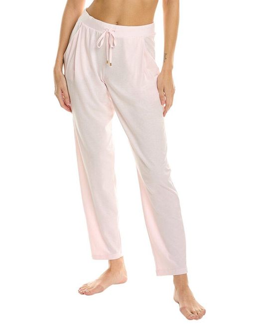 Hanro Pink Sleep And Lounge Knit Long Pant