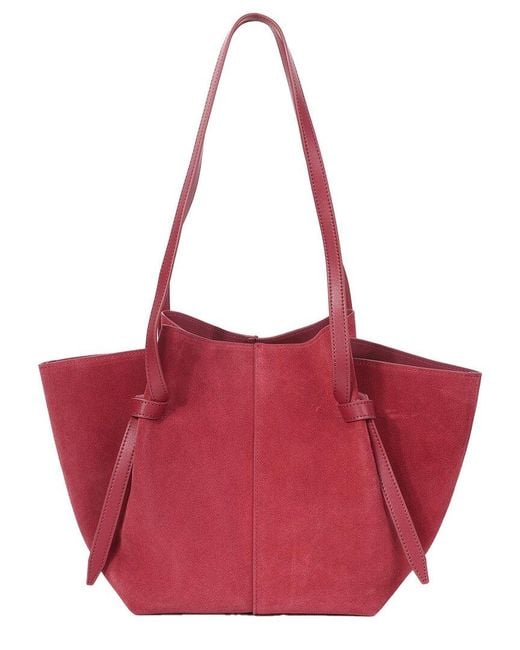 Tiffany & Fred Paris Red Smooth Leather Shoulder Bag