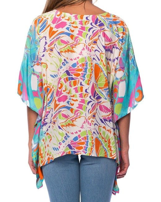 Tolani Red Briyana Silk Top