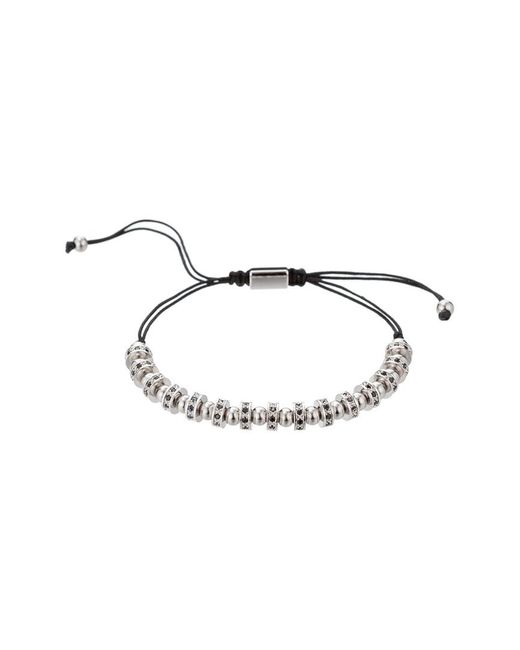 Eye Candy LA White Luxe Collection Solomun 3 Piece Leather And Brass Beaded Bracelet Set for men