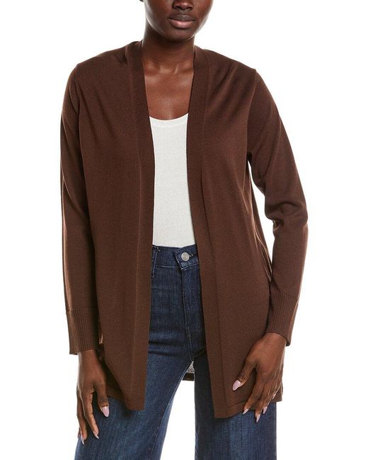 Anne Klein Brown Pocket Cardigan
