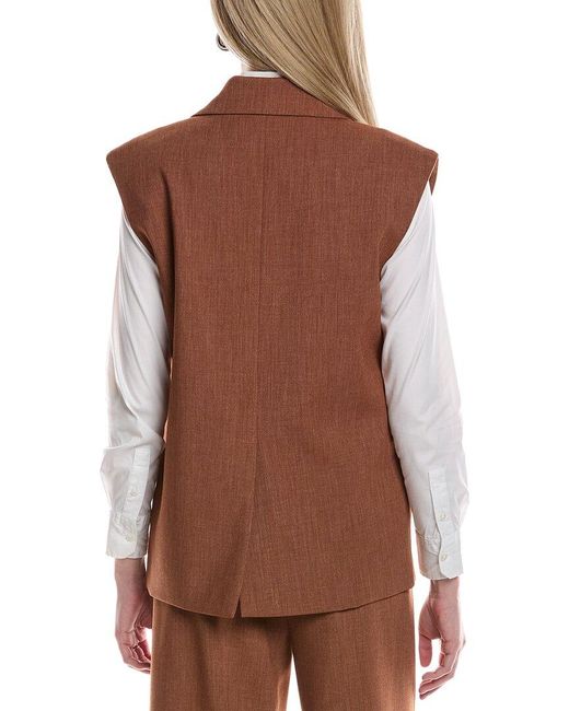 Kenneth Cole Brown Oversized Vest