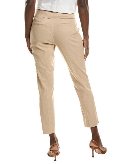 Jones New York Natural Pull-On Wide Waistband Straight Ankle Pant