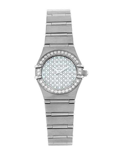 Omega Gray Constellation Diamond Watch, Circa 2010 (Authentic Pre-Owned) for men