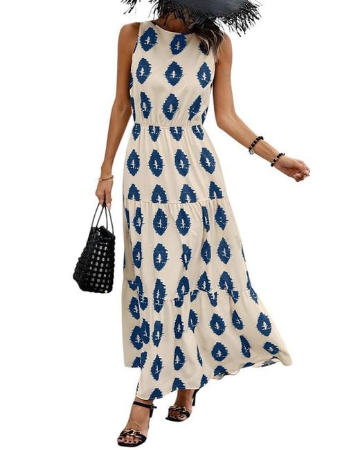 CAMILA BLANCO Blue Maxi Dress