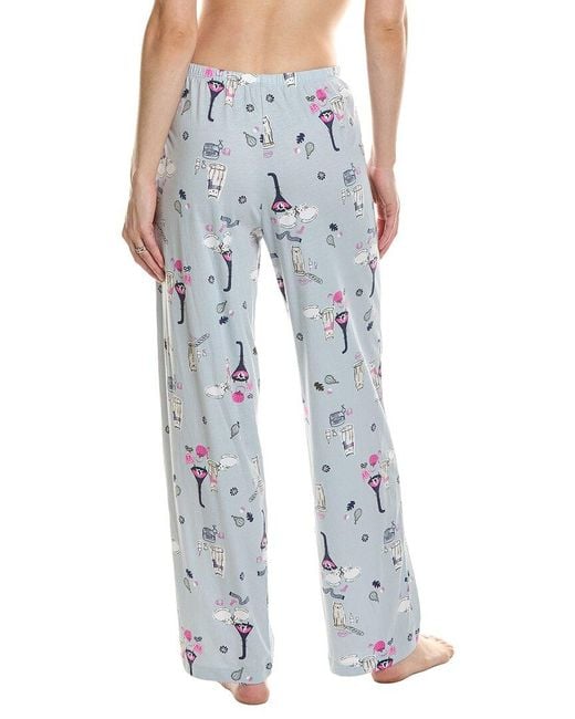 Hue Blue Cat Picnic Long Pajama Pant