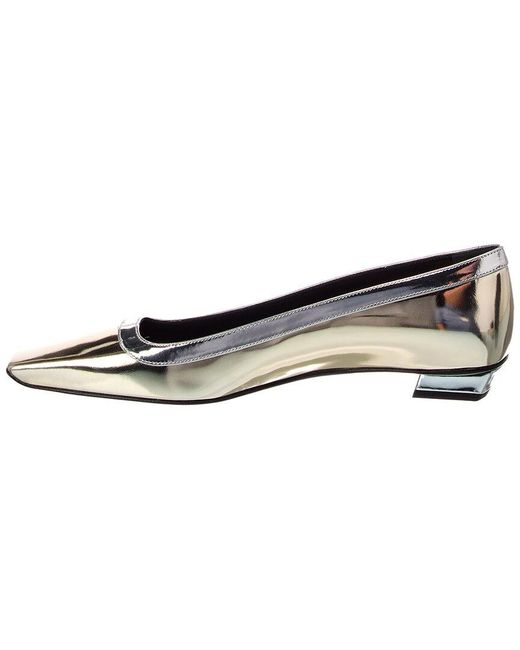 Roger Vivier Black Leather Ballet Flat