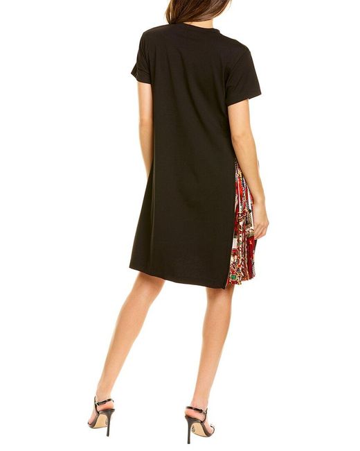 Gracia Black Side Pattern Shift Dress