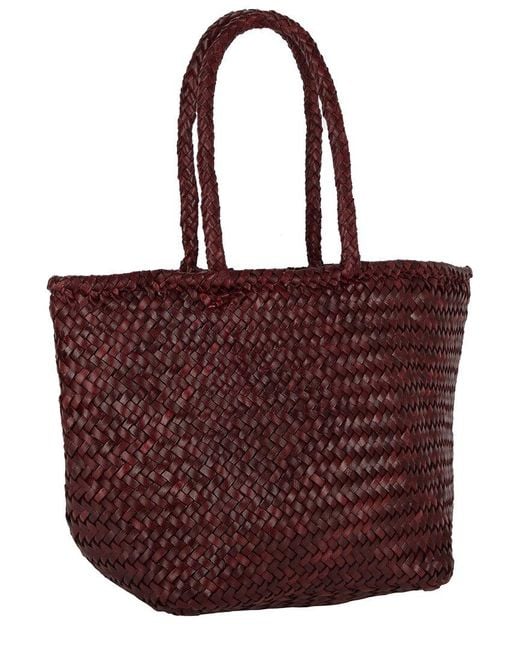 Dragon Diffusion Red Grace Small Leather Tote