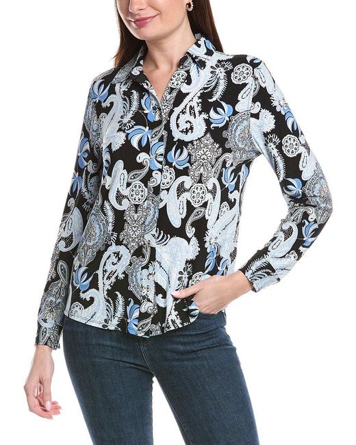 Jones New York Blue Printed Top