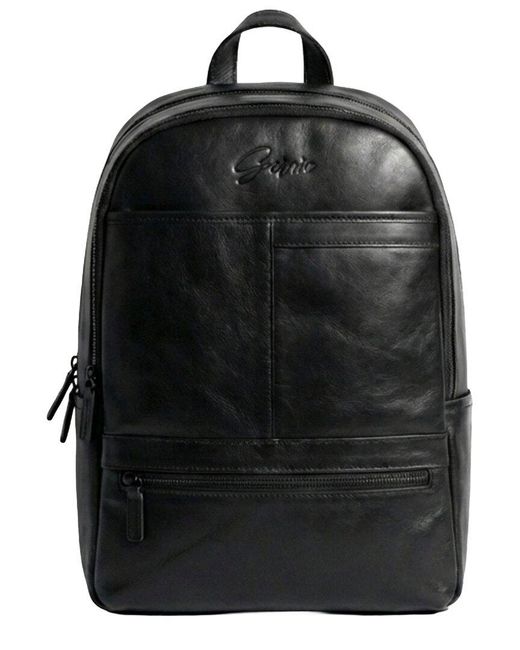 Gernie Black 26 Premium Leather Backpack for men